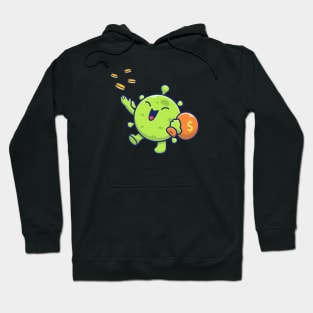 Cute virus with money 4 Hoodie